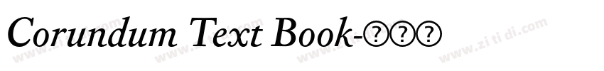 Corundum Text Book字体转换 Corundum Text Book字体转换